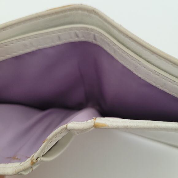 Coach Madison Wallet White Bifold 3x3 Mini Small Card Bill Holder Logo Compact - Picture 5 of 12